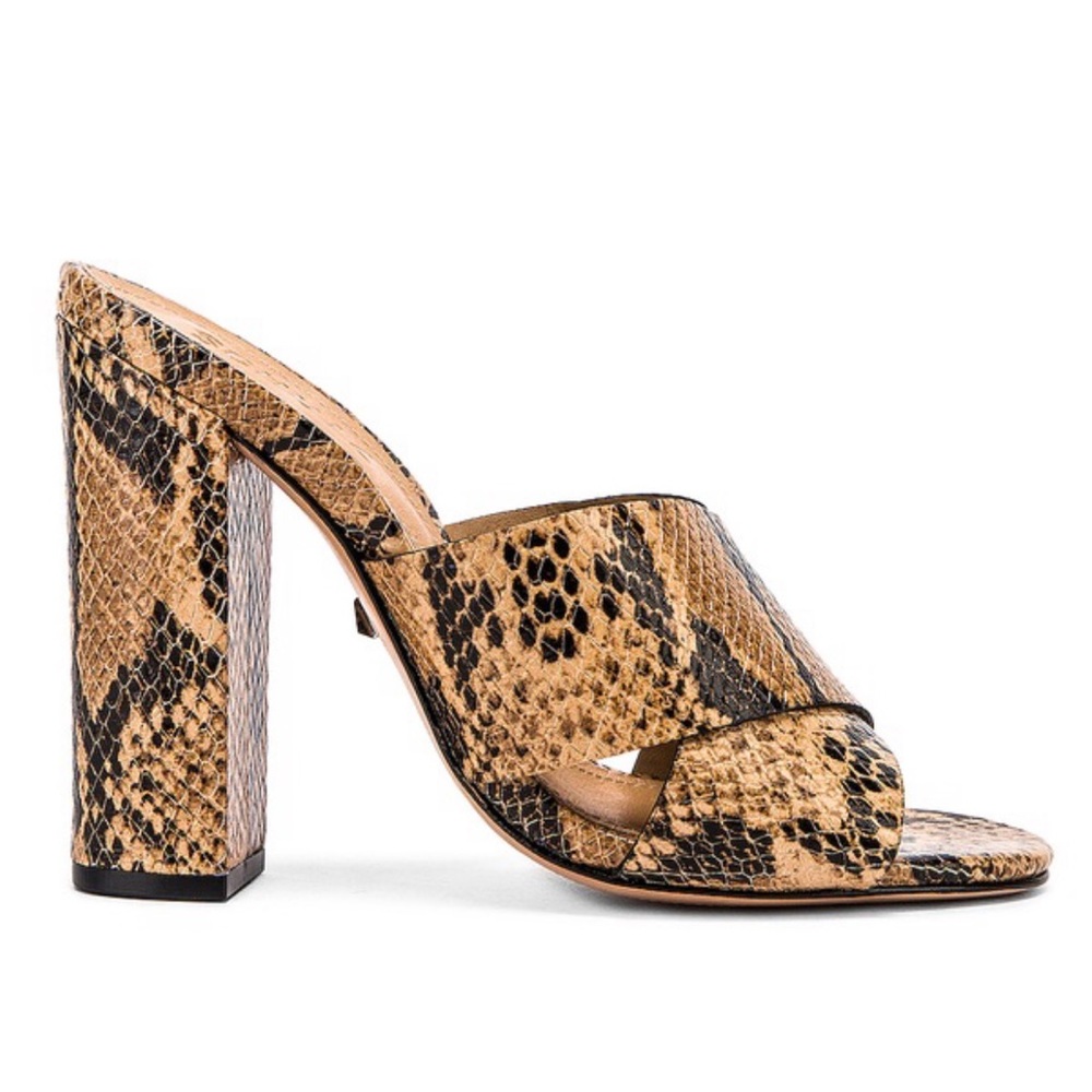 Schutz zada mule in honey beige snake